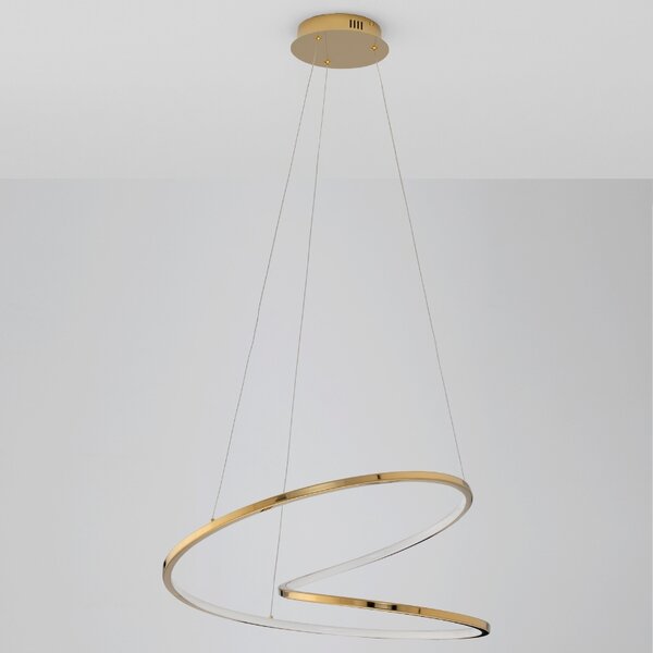 Zlaté kovové závěsné LED světlo Nova Luce Girish 60 cm