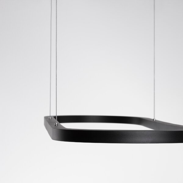 Černé kovové závěsné LED světlo Nova Luce Cuppe 120 cm