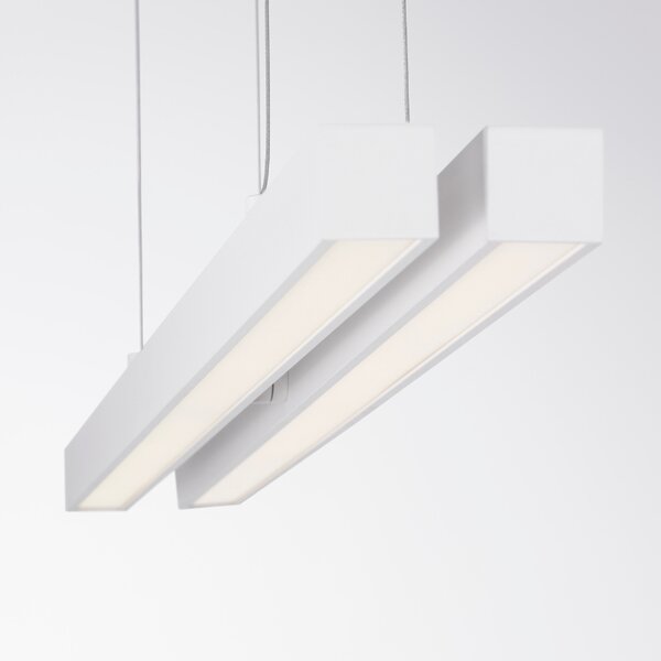 Bílé kovové závěsné LED světlo Nova Luce X-line 100 cm