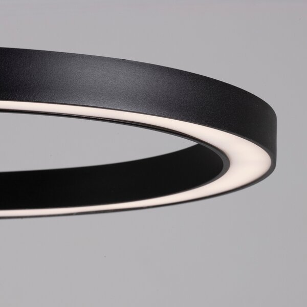 Černé kovové závěsné LED světlo Nova Luce Cuppe 120 cm