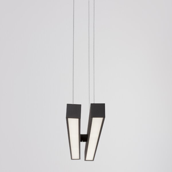 Černé kovové závěsné LED světlo Nova Luce X-line 100 cm