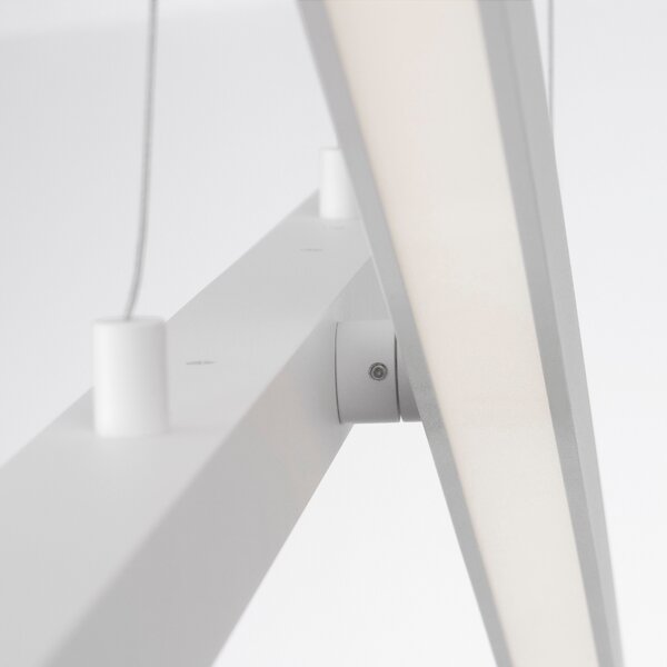 Bílé kovové závěsné LED světlo Nova Luce X-line 100 cm