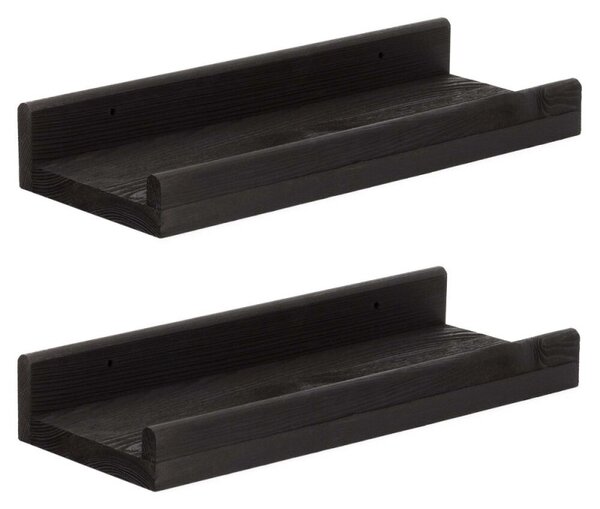 Police na zeď 40x15 cm 2ks SPRINGOS WF0014 černé