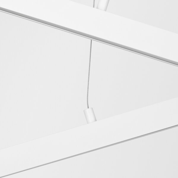 Bílé kovové závěsné LED světlo Nova Luce X-line 100 cm