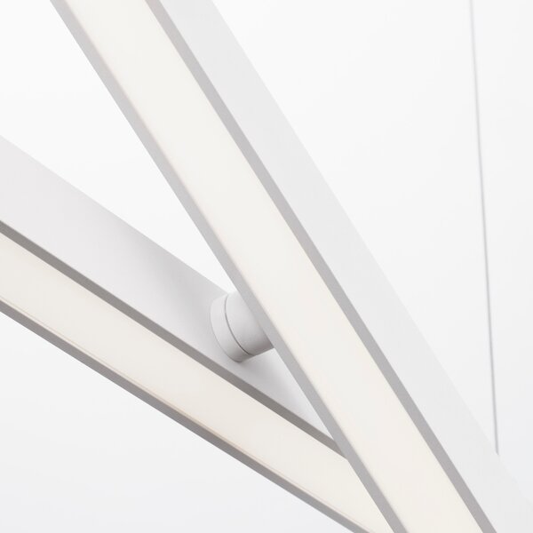 Bílé kovové závěsné LED světlo Nova Luce X-line 100 cm