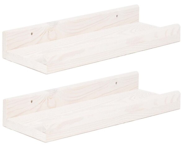 Police na zeď 40x15 cm 2ks SPRINGOS WF0013 bílé