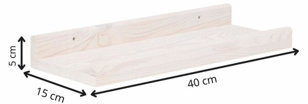 Police na zeď 40x15 cm 2ks SPRINGOS WF0013 bílé