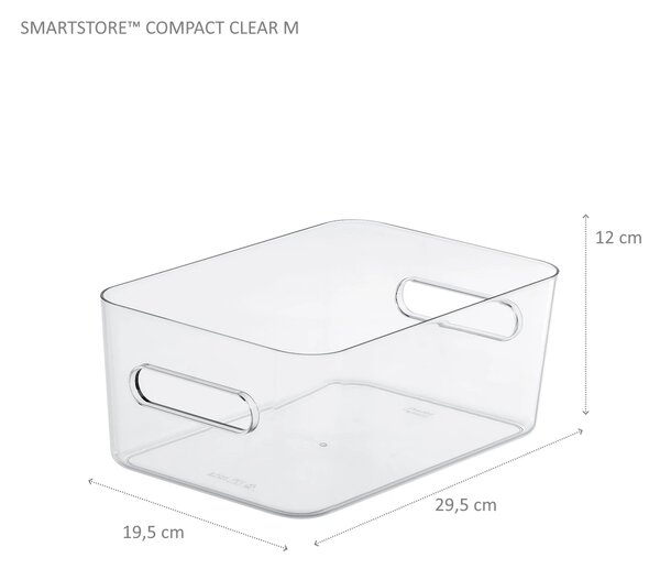 SMARTSTORE Organizér CompactClear, 5,3l (M), 29,5 x 19,5 x 12 cm