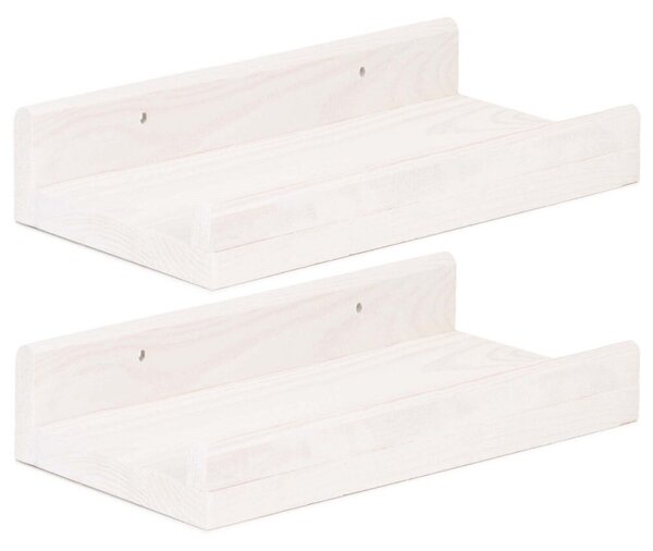 Police na zeď 2ks 30x15 cm SPRINGOS WF0011 bílé