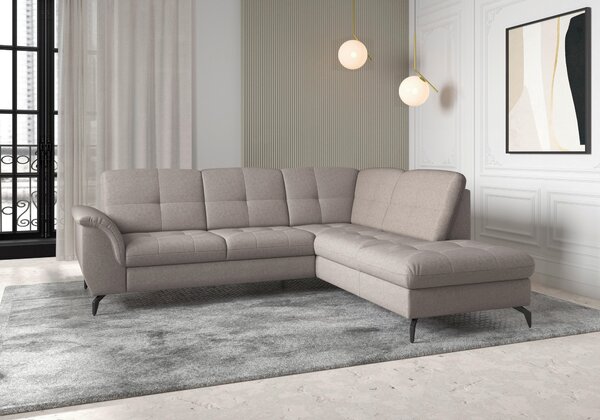 ROHOVÁ SEDAČKA, textil, šedohnědá Sit & More - Sedací soupravy, Online Only
