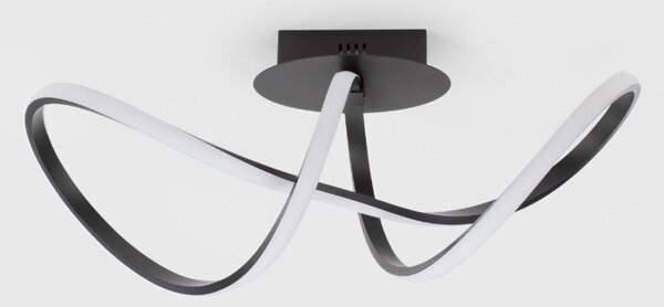 Černé kovové stropní LED světlo Nova Luce Amara 61 cm