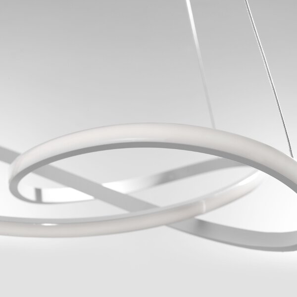 -25 % Dny MOMENTI– Bílé kovové závěsné LED světlo Nova Luce Fusion 72 cm