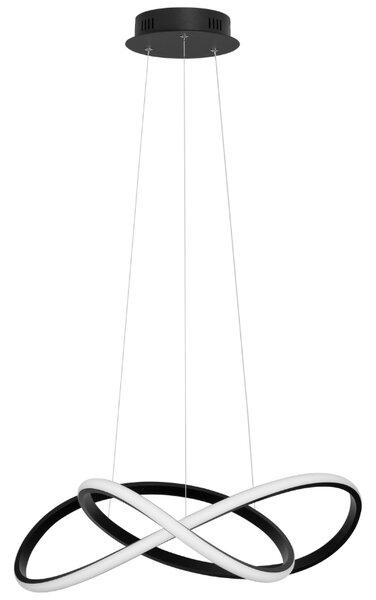 Černé kovové závěsné LED světlo Nova Luce Amara 56 cm
