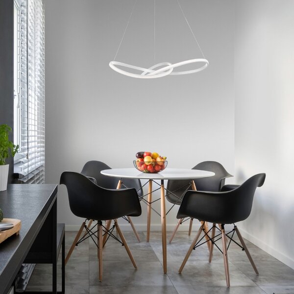 -25 % Dny MOMENTI– Bílé kovové závěsné LED světlo Nova Luce Fusion 72 cm