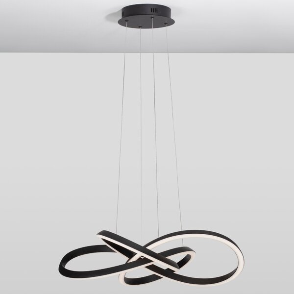 Černé kovové závěsné LED světlo Nova Luce Amara 68 cm