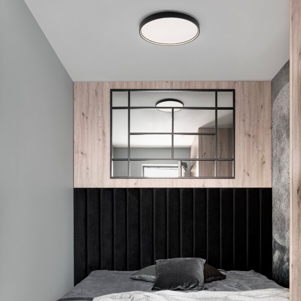 Černé stropní LED světlo Nova Luce Olaf 60 cm