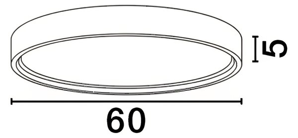 Bílé stropní LED světlo Nova Luce Olaf 60 cm