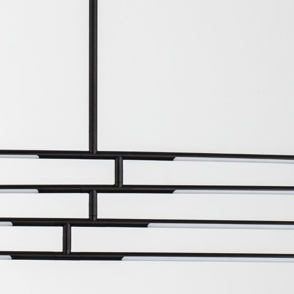 Černé kovové závěsné LED světlo Nova Luce Raccio 84 cm