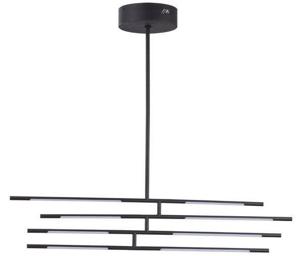 Černé kovové závěsné LED světlo Nova Luce Raccio 84 cm