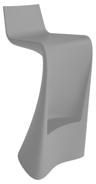 VONDOM Matně šedá plastová barová židle WING 72 cm