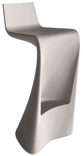 VONDOM Matně šedo hnědá plastová barová židle WING 72 cm
