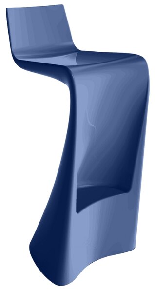 VONDOM Modrá plastová barová židle WING 72 cm
