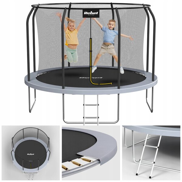 Trampolína se sítí Rebel 3,8 cm FT 10 (304-312 cm) žebříček