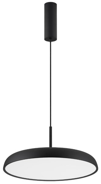 Černé kovové závěsné LED světlo Nova Luce Linus 45 cm
