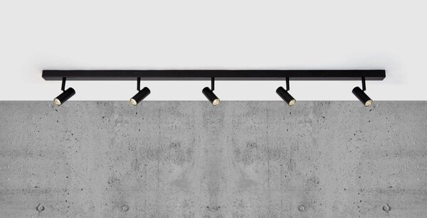 Stmívatelné LED spoty na liště NORDLUX Omari Varianta: 120 x 35 x 1180 mm, 5 x 3,2 W, LED, černá