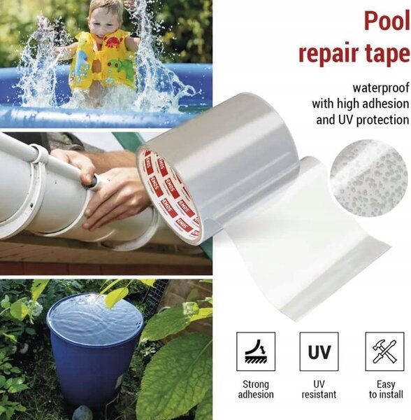 Emos Opravná lepící páska na bazény 1 m x 100 mm průhledná F6100