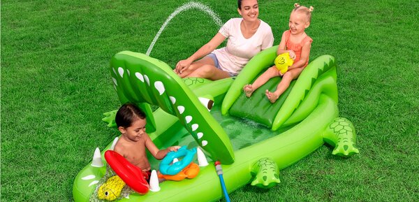 Bestway Vodní dětské hřiště KROKODÝL 234x163x87cm + skluzavka a přísl. 53169