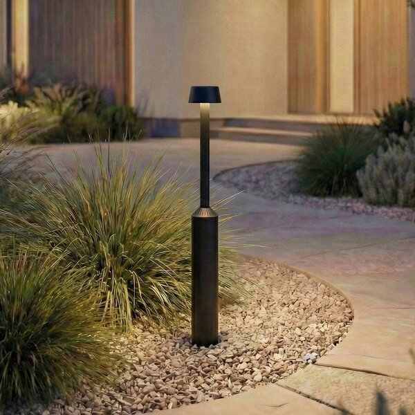 Lucande LED osvětlení cesty Tareko, 90 cm, antracitová, IP65, Černá, Hliník, Moderní