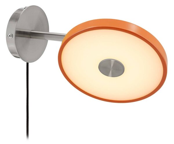 UMAGE Nástěnné světlo LED Asteria Short, oranžová, ocel, se zástrčkou, stmívatelný, Žlutá / oranžová, Ložnice, kov, Design