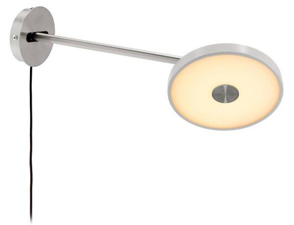 UMAGE Nástěnné světlo LED Asteria Long, šedá, ocel, se zástrčkou, stmívatelný, Hliník / šedá / zinek, Ložnice, kov, Design