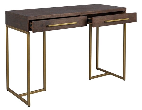 Hnědý dřevěný toaletní stolek DUTCHBONE Class 120 x 45 cm