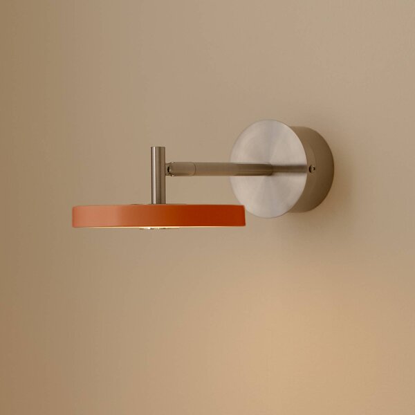 UMAGE Nástěnné světlo LED Asteria Short, oranžová, ocel, pevné zapojení, stmívatelný, Žlutá / oranžová, Ložnice, kov, Design