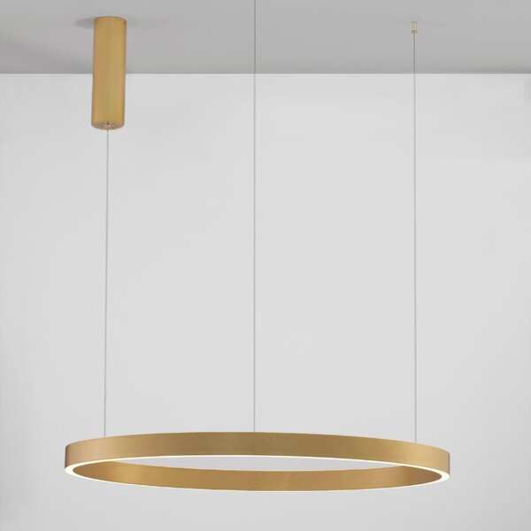 Zlaté kovové závěsné LED světlo Nova Luce Elowen 80 cm