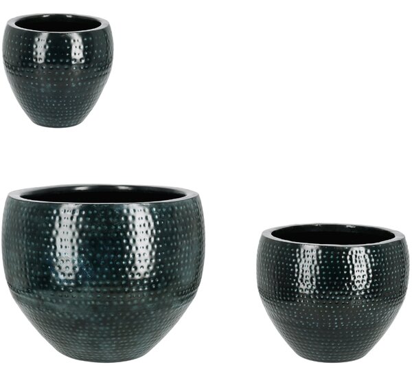 Bizzotto Set tří kovových zahradních květináčů Nirad Ø39/53/70 cm