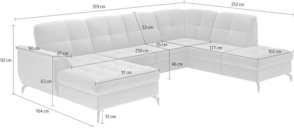 SEDACÍ SOUPRAVA, textil, šedobéžová Sit & More - Sedací soupravy, Online Only
