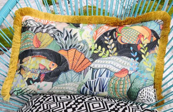 BOHOLOGY Set dvou venkovních povlaků na polštář Marine Aztec VII