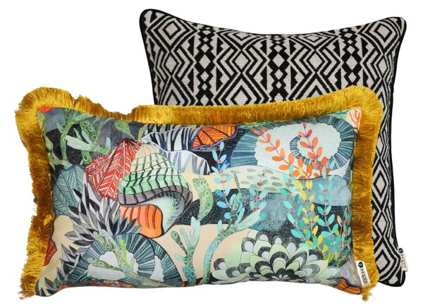 BOHOLOGY Set dvou venkovních povlaků na polštář Marine Aztec VII