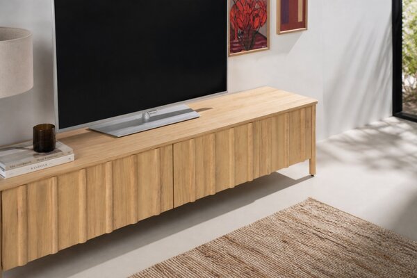 Eleonora Dubový TV stolek Jake 183 x 47 cm