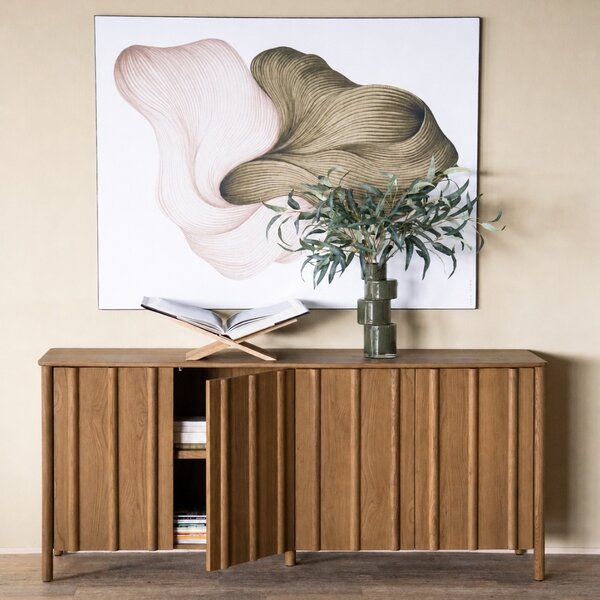 LÉTO -15% Eleonora Hnědá dubová komoda Jake 183 x 47 cm