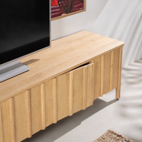 Eleonora Dubový TV stolek Jake 183 x 47 cm
