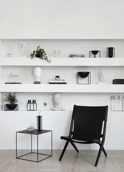 Audo Copenhagen Váza Kubus Flora - Black BLS200