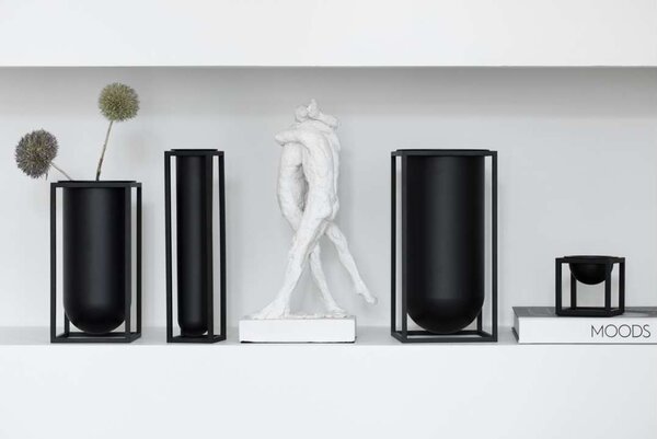 Audo Copenhagen Váza Kubus Flora - Black BLS200