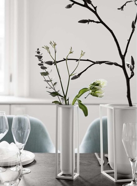 Audo Copenhagen Váza Kubus Flora - White BLS201