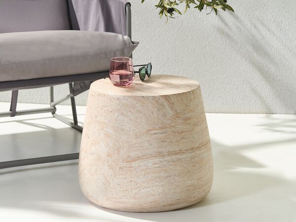 Odkládací stolek BIENTINO 46 cm 46 cm Travertinový efekt