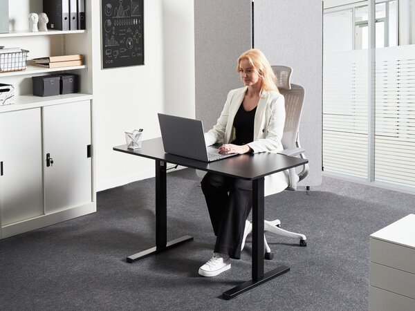 Elektricky výškově nastavitelný pracovní stůl TAVARES Černá 120 cm 60 cm