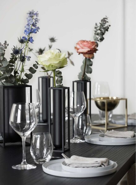 Audo Copenhagen Váza Kubus Flora - Black BLS200